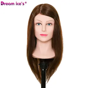 Dream Ice 100% vrais cheveux humains afro-américains droits pour la formation <span class=keywords><strong>de</strong></span> coiffeur <span class=keywords><strong>Salon</strong></span> <span class=keywords><strong>de</strong></span> pratique Mannequin poupée factice épaule - Product Image 1