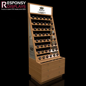 Sàn kim loại đứng giá trưng bày mỹ phẩm với kệ nhiều tầng và mặt sau lớn cho nền tảng nước hoa son môi trong các cửa hàng - Product Image 4