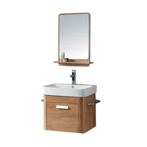 2021 apartment mdf triple wash basin cabinet set bathroom vanity cabinet single basin sink/450mm vanity unit