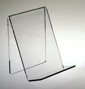 Big Acrylic Plastic Book Holder Stand Clear Acrylic Book Stand with Ledge