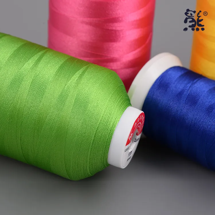 Industrial thread for embroidery 120D/2 5000m Polyester embroidery thread supplies