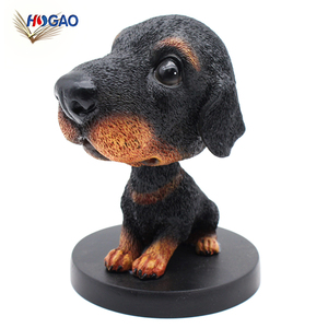 Fatti a mano infanzia commercio all'ingrosso di <span class=keywords><strong>memoria</strong></span> animale sveglio statuette in resina cani per Auto decorazione di testa bobble - Product Image 3