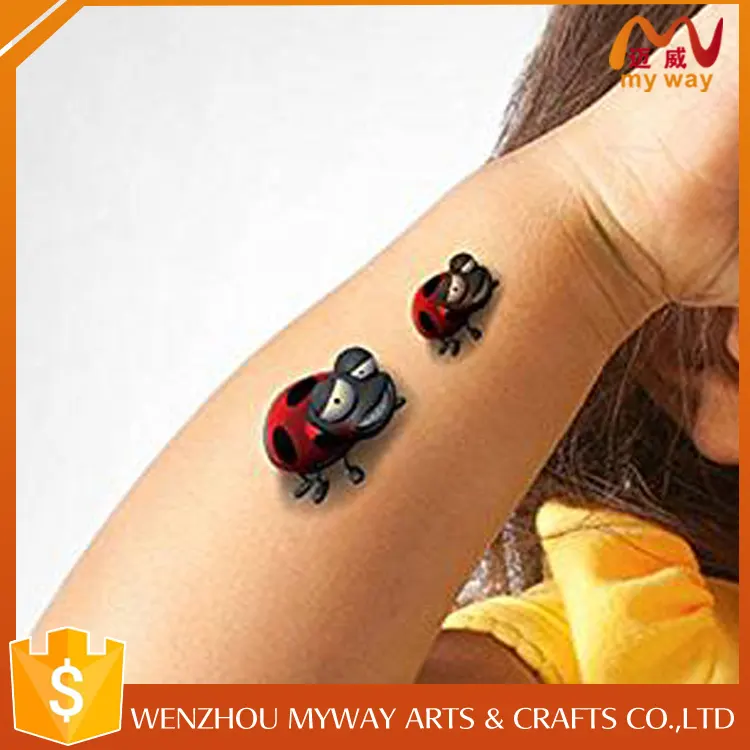 Coccinelle beetle de tatouage temporaire tatouage autocollant pour les enfants