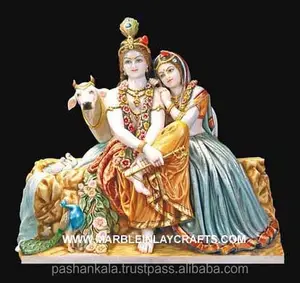 Haupt dekoration Stein Radha Krishna Idol