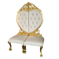 Chaises de mariage de luxe à dossier haut pour le roi et la reine, chaises de trône pour les fêtes