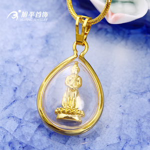Xuping China 24K color oro joyas de imitación venta al por mayor divinidad estilo religioso pendiente neutro - Product Image 2