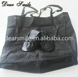 महिलाओं के काले बैले फ्लैट गुना रोल जूते बैग के साथ थोक सस्ते दाम