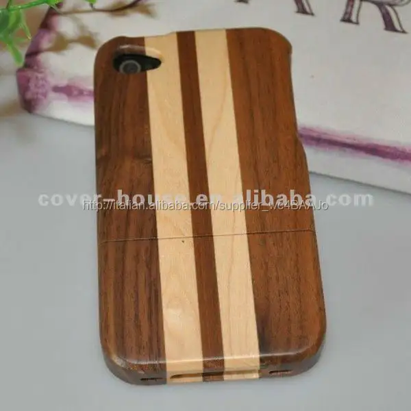 per iphone4 caso in bambu