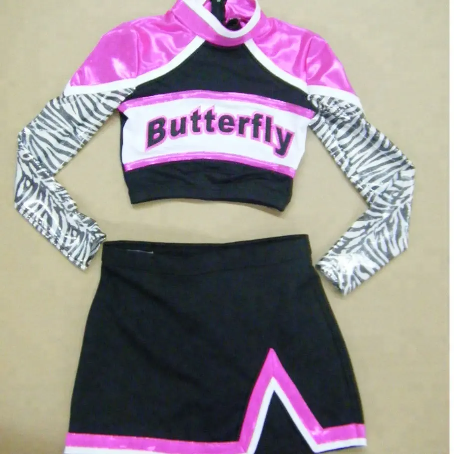 2022 benutzer definierte Spandex Cheerleading Langarm Uniformen mit Fabrik preis