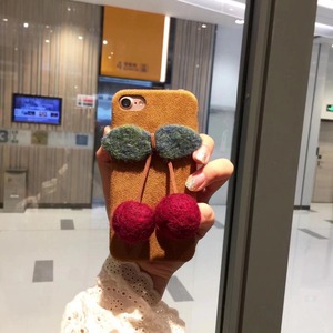 En gros En Peluche Cerise Fruits Conception Flanelle Téléphone Cas Pour iPhone X 8 8 plus 7 7 plus 6 6 S - Product Image 1