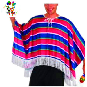 Disfraz de Fiesta de <span class=keywords><strong>Bandido</strong></span> Gringo, Sombrero, Ponchos Mexicanos HPC-0526 - Product Image 1