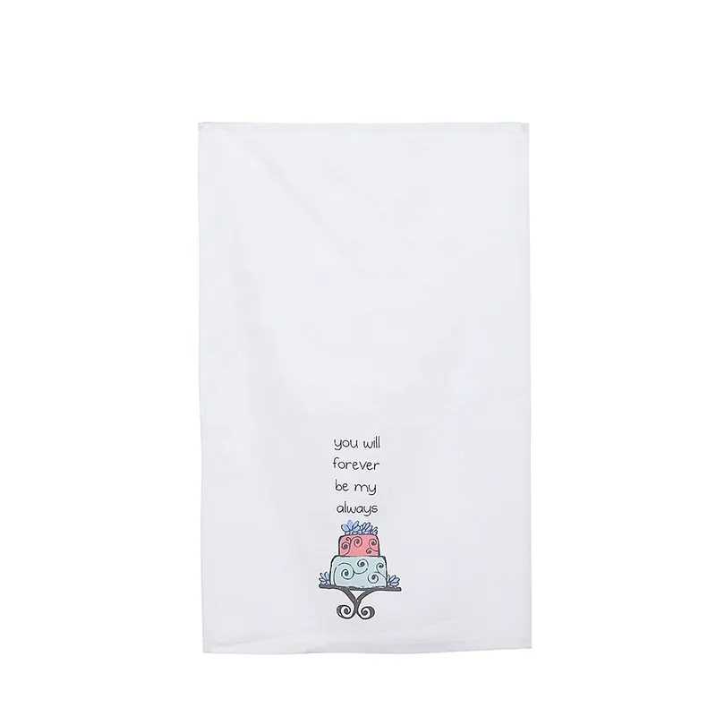 High quality 100% cotton tea towel with custom design printed