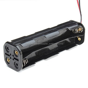 8 x AA Dimensione Cella (<span class=keywords><strong>UM</strong></span>-* 8) Black Plastic Battery Holder Box Custodia Con Filo 12 V piombo - Product Image 3