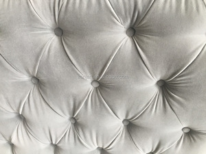 Thick Headboard Button Tufted <strong>Sleigh</strong> Fabric <strong>Bed</strong>