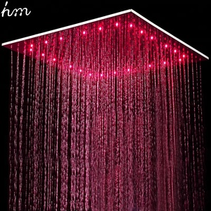Bathroom Accessories 24 " ( 600x600mm ) High Flow LED Color Change Industrial Showerhead 304 Stainless Steel Rain Shower - Product Image 3