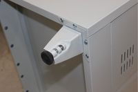 Armoire pratique pour bureau/salle de sport/maison/hôtel, 4 portes, casier à vêtements en métal avec recharge