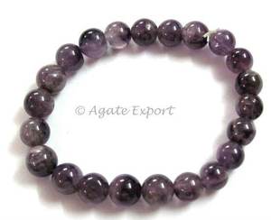 Pulsera de amatista brasileña: Pulseras de piedras preciosas al por mayor-Producto de pulseras de piedras curativas de exportación de ágata - Product Image 1