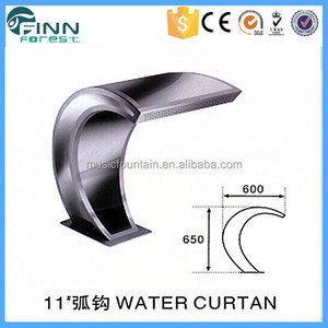 <span class=keywords><strong>Faire</strong></span> en acier inoxydable <span class=keywords><strong>cascade</strong></span> <span class=keywords><strong>piscine</strong></span> cabine de pulvérisation d'eau rideau - Product Image 3