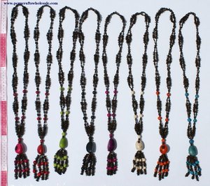 Colliers de perles de rocaille brunes artisanales artisanales de mode ethnique américaine Type de chaîne mignonne Colliers en vrac Bijoux - Product Image 2