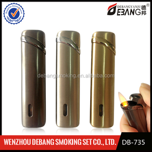 ไฟแช็ค DEBANG แบบเติมได้ ทนลม ผลิตจากโลหะผสมสังกะสี สี<span class=keywords><strong>ทอง</strong></span> แบบเปลวไฟเปิด สำหรับจุดบุหรี่ ดีไซน์เรียบง่าย ได้รับการรับรองมาตรฐาน CE เหมาะสำหรับแจกเป็นของขวัญ - Product Image 4