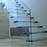 Kit d'escalier en métal flottants en acier, style européen moderne, prix de gros