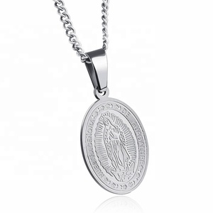 MECYLIFE chapados en oro católica medalla collar <span class=keywords><strong>de</strong></span> <span class=keywords><strong>Nuestra</strong></span> <span class=keywords><strong>Señora</strong></span> <span class=keywords><strong>de</strong></span> <span class=keywords><strong>Guadalupe</strong></span>, colgante religioso - Product Image 2