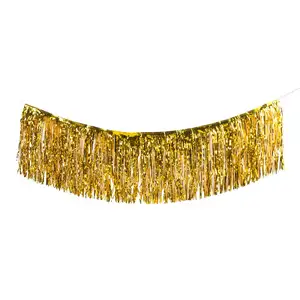 New Ideas Metallic Gold Foil Table Fringe