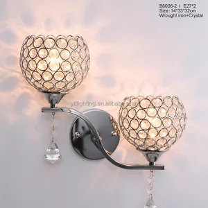 Speical 원형 Shape Hollow Out 현대 실 내용 벽 빛 집 단 아이언 맨 (Iron + Crystal 패션 Luxury 벽 Lamp 대 한 Living 룸 호텔