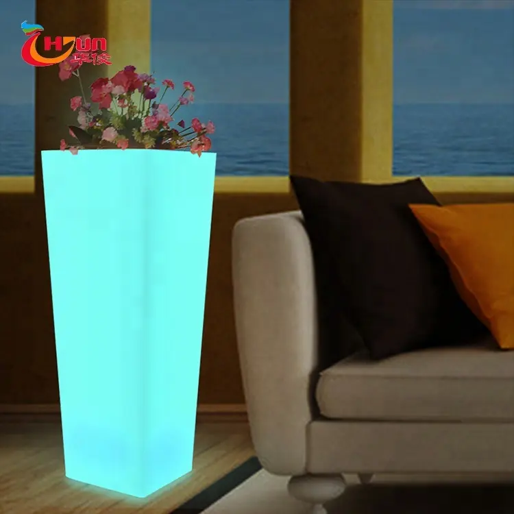 Decorazione esterna Divertente Illuminazione Solare LED Vaso di Fiori di Luce con Telecomando di Controllo