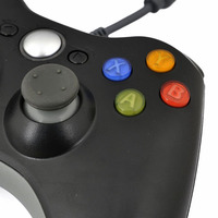 Manette de jeu filaire USB 360 pour PC Windows avec fonction de vibration