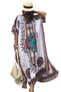Delle donne di Estate Africano <span class=keywords><strong>Etnico</strong></span> Stampa Caftano Maxi <span class=keywords><strong>Vestito</strong></span> Più Il Formato Allentato Vintage Boho Spiaggia <span class=keywords><strong>Vestito</strong></span> <span class=keywords><strong>Lungo</strong></span> E42217 - Product Image 3