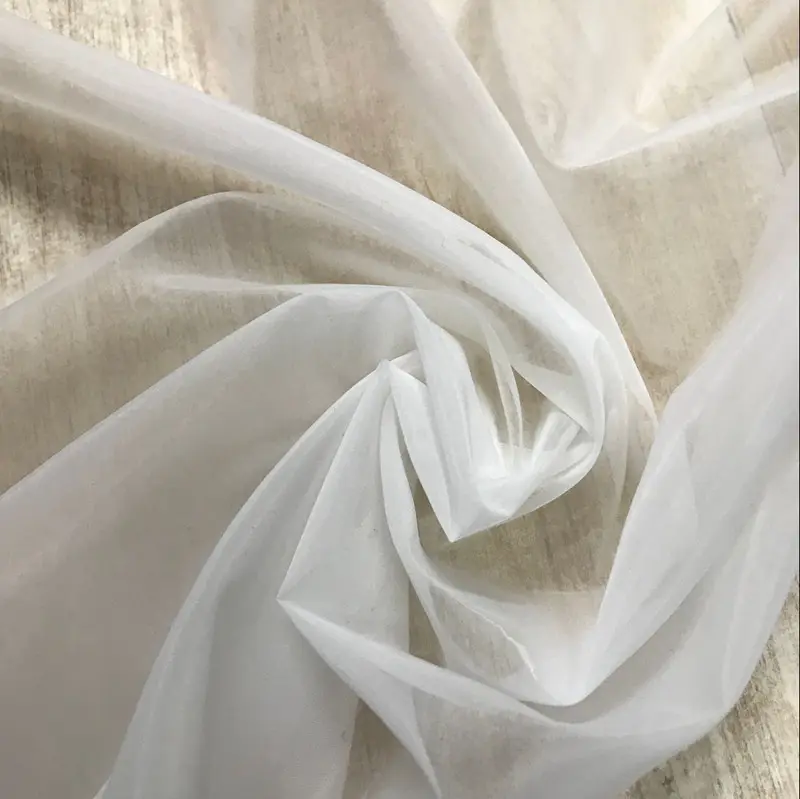 Tissu en soie 100% Organza, pfp 4.2MM - 8MM pour jupe ou robe de mariée, blanc, teint ou imprimé, prix bon marché, promotion