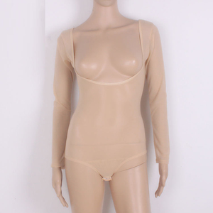 Mono de malla transparente sexy de manga larga con diseño de botón, blusas básicas de entrenamiento de danza del vientre, Top <span class=keywords><strong>para</strong></span> mujer - Product Image 3