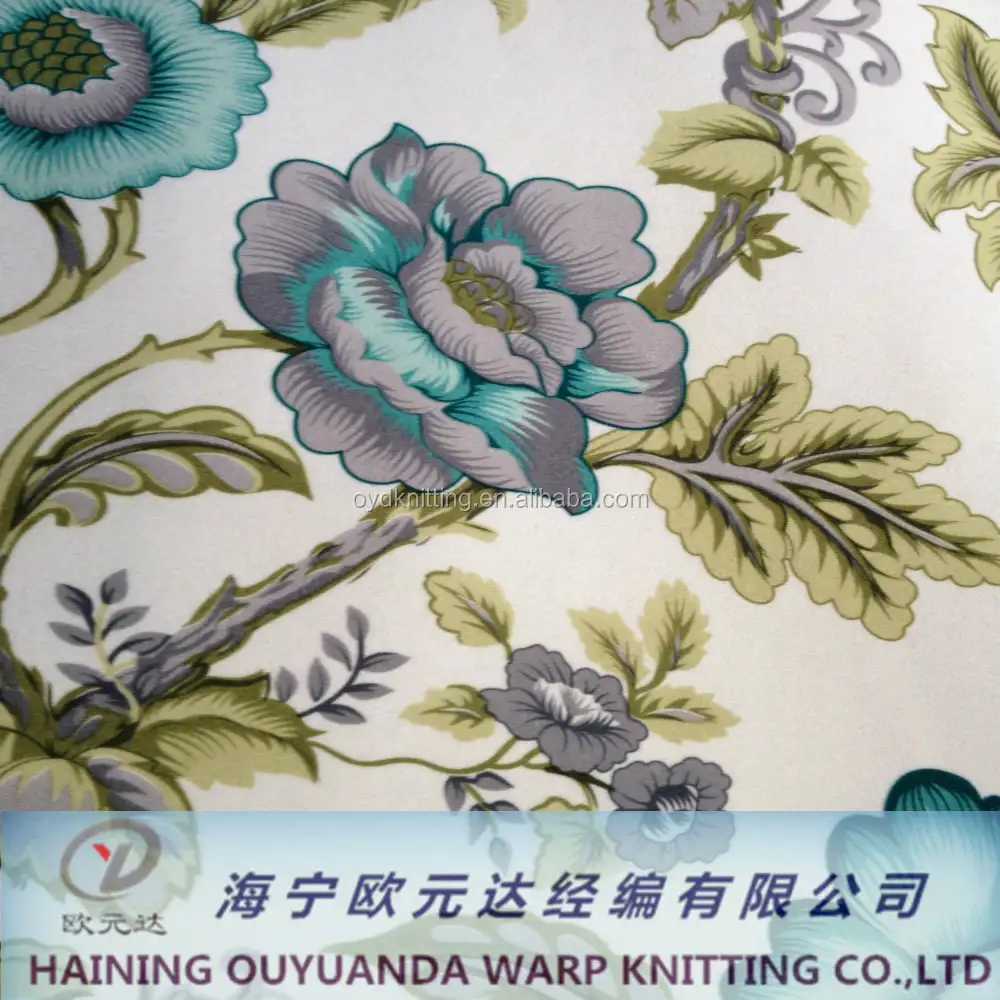 전통적인 중국 꽃 인쇄 패턴 짧은 머리 벨벳 TC 홈 섬유/소파 패브릭/실내 장식