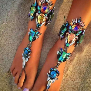 Europa Accessori di Moda Elementi Popolari <span class=keywords><strong>Cavigliera</strong></span> Oro <span class=keywords><strong>Argento</strong></span> Esagerazione del Metallo Diamante <span class=keywords><strong>Cavigliera</strong></span> Per Le Donne E Le Ragazze Regali - Product Image 3