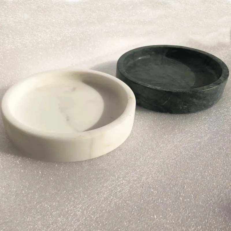 Marmo pietra naturale piatto vassoio di stoccaggio bagno piatti desktop organizer campione arredamento della camera
