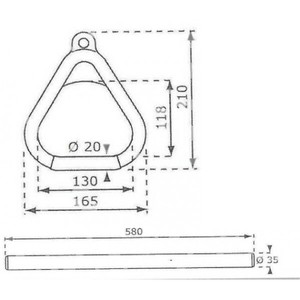 Barre de Trapèze en <span class=keywords><strong>bois</strong></span> Avec Anneaux pour Cadres D'escalade et Balançoires de Jardin - Product Image 6