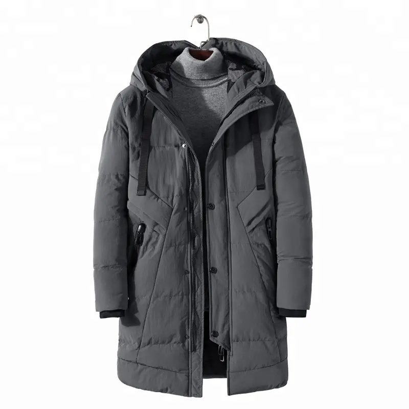 थोक प्लस आकार 4XL फैशन लंबी सर्दियों कोट के लिए पुरुषों कोरियाई