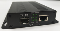 Convertidor de Fibra a RJ45 SFP de 1 Puerto, Ethernet 10/100/1000M Gigabit, Convertidor de Medios de Fibra SFP