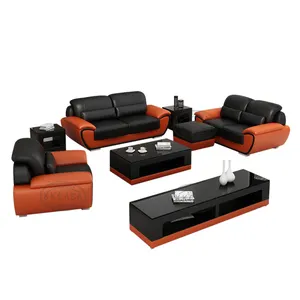 Modernes japanisches Wohnzimmer aus 100% Top Grain Leder Neues Modell Sofa Sets Bilder
