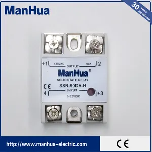 Oem MANHUA однофазный постоянного тока в переменный 3-32VDC к 480VAC 90A белый твердотельные реле / SSR реле с CE