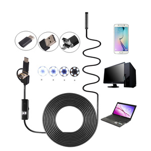 <span class=keywords><strong>Endoscope</strong></span> USB, caméra d'inspection endoscopique 3 en 1, 0,3 mégapixels, caméra serpent étanche - Product Image 1