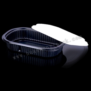 1000ml ps disposable plastic black food storage, plastic trays
