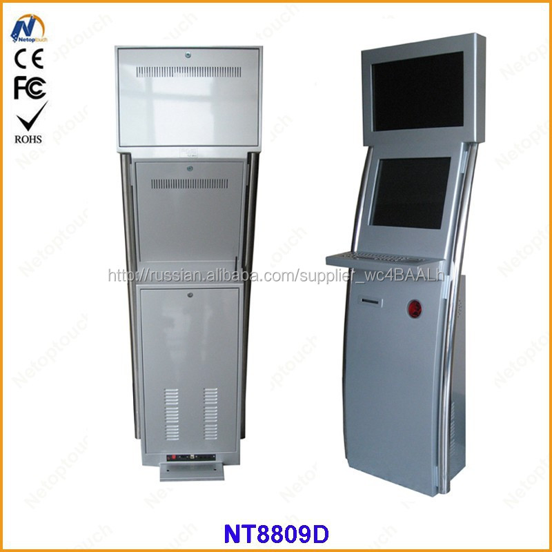 Сенсорный двойной монитор все-в-одного киоск