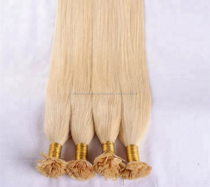 <span class=keywords><strong>Natural</strong></span> del pelo humano #613 color ruso trama extensiones de <span class=keywords><strong>cabello</strong></span> de punta plana 8-32 "<span class=keywords><strong>en</strong></span> la acción - Product Image 4
