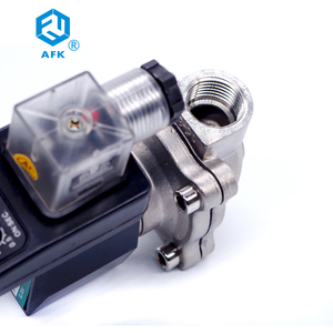 Katup Solenoid Air Elektronik Gas 2/2 Arah 32mm 1-1/4 inci 220VAC Tekanan Rendah dengan Timer - Product Image 2
