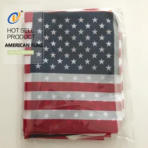 Fábrica de porcelana de alta calidad bordado estrellas fuego bandera americana