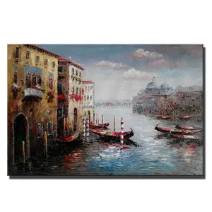 Nước Chất Lượng cao Venice Scenery Tranh Sơn Dầu Trên Vải Kéo Dài Cho Phòng Khách