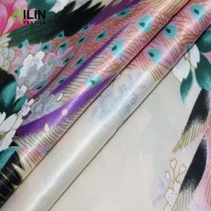 New Shaoxing Polyester satin silk fabric disperse print for pajamas