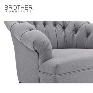 Canapé d'angle en bois malaisien, ensemble de meubles luxueux en tissu italien - Product Image 4